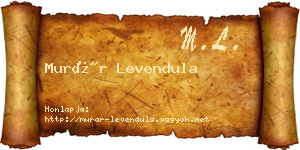 Murár Levendula névjegykártya