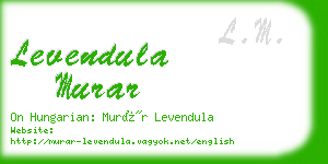 levendula murar business card